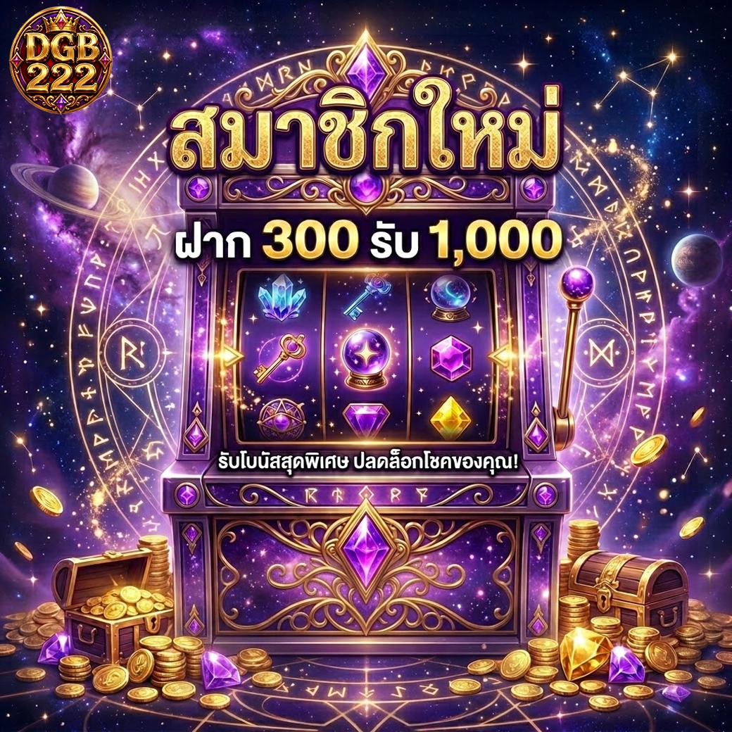 dgb222 สมาชิกใหม่ ฝาก 300 รับ 1,000 รับโบนัสพิเศษ ปลดล็อกโชคของคุณ